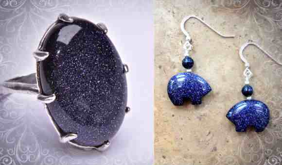 Перстень и сережки с синим самоцветом для авантюристов