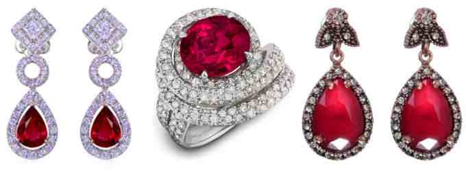Серьги и кольцо с рубином (фото)